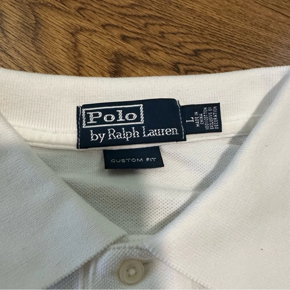 Polo Ralph Lauren Classic White Polo Shirt size large big pony short sleeve